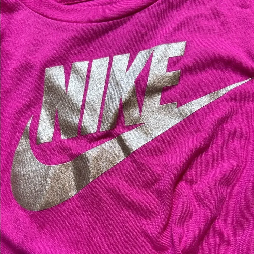 Nike Fuchsia Tee with Silver Logo